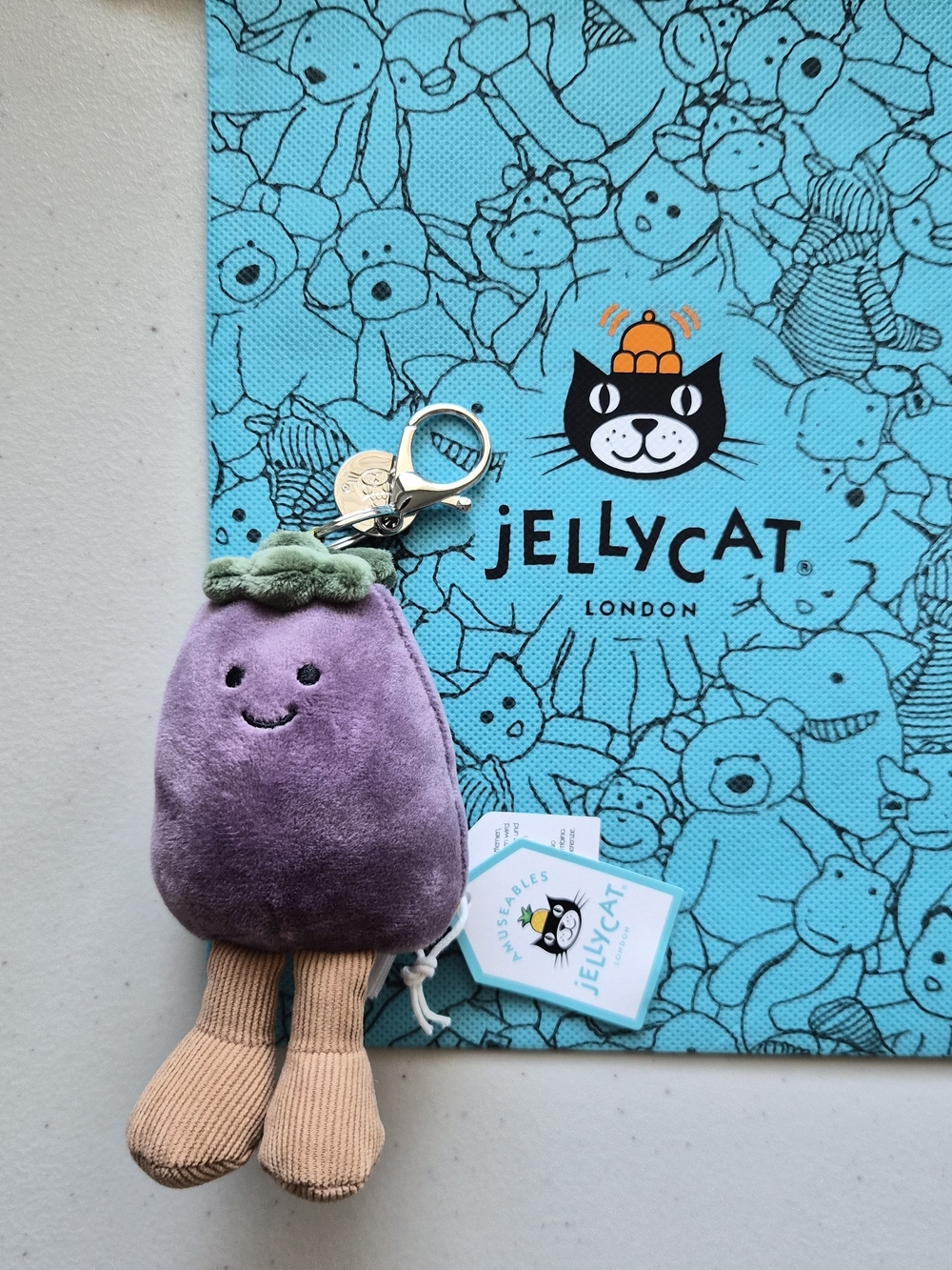 Jellycat Eggplant Bagcharm